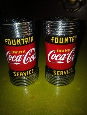 1997 Coca Cola Salt And Pepper Shakers.